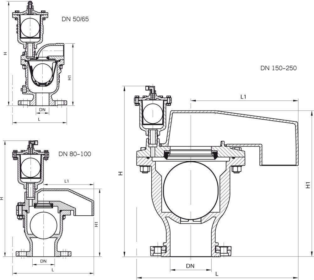 valvole di sfiato combinato ghisa 5301 4